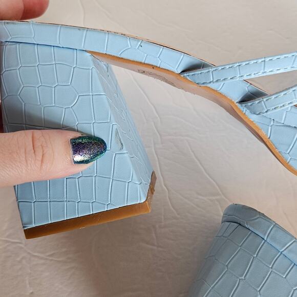 Simmi London Kellie Platform Mule Sandals in Blue Women's Size 6 Date Night Out - Picture 12 of 12